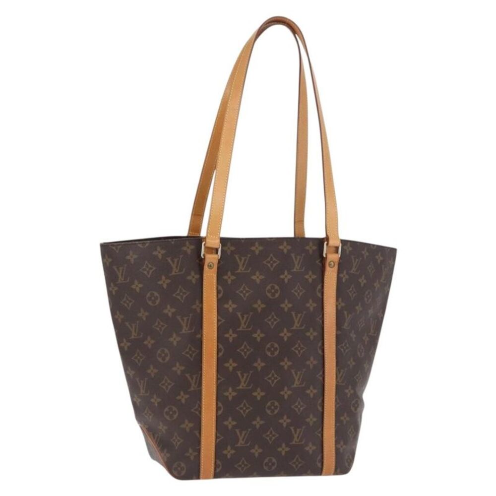 Louis Vuitton Shopping Sac Handbag Monogram Brown Canvas Tote Bag Bag